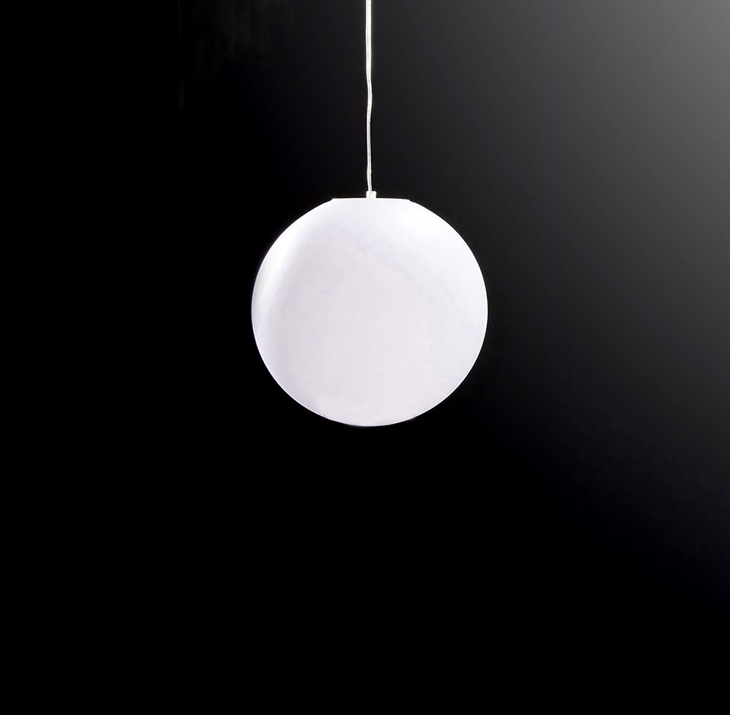 Huevo Ball Pendant 1 Light E27 Small Outdoor IP44, Opal White by Mantra