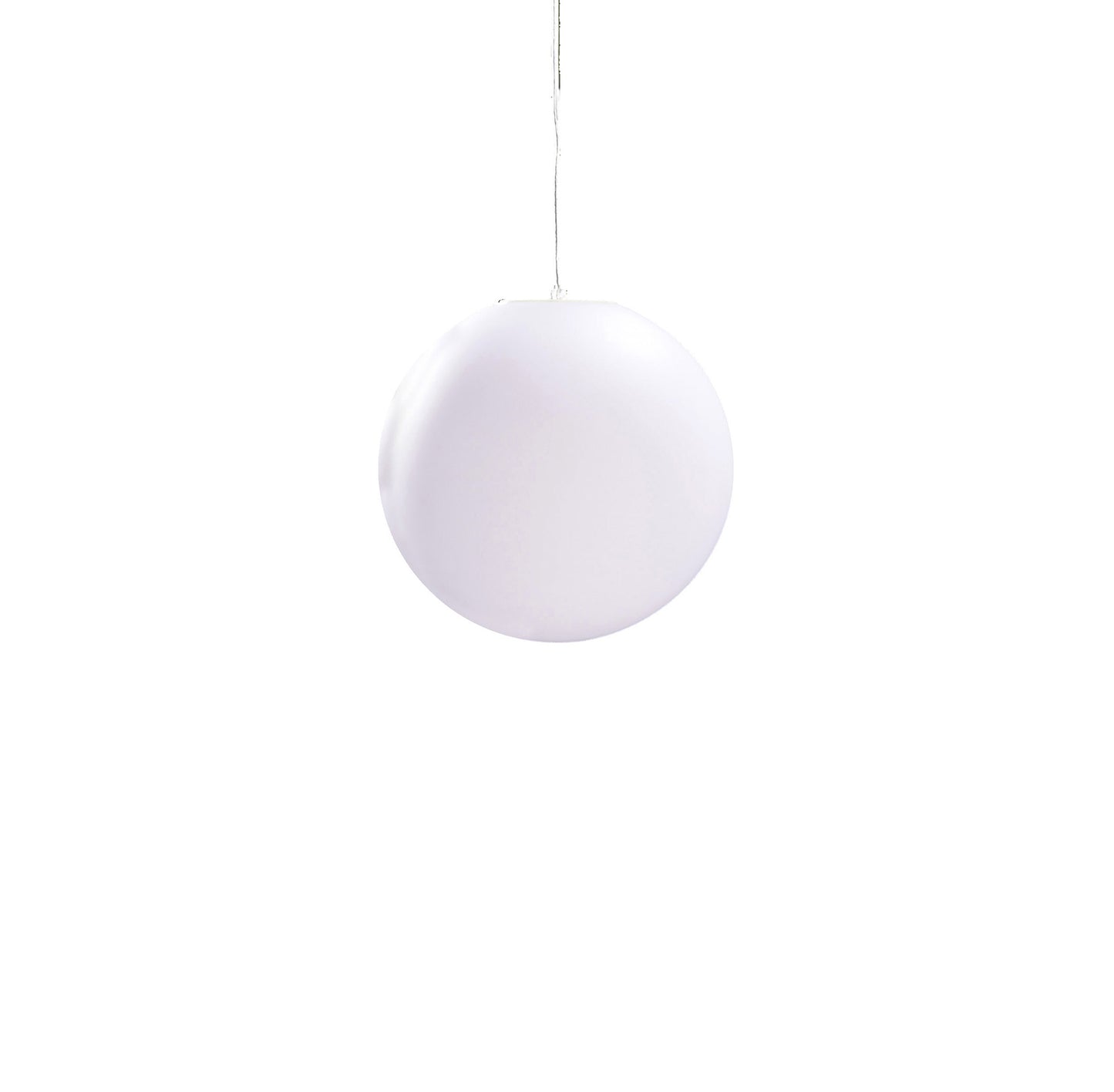 Huevo Ball Pendant 1 Light E27 Small Outdoor IP44, Opal White by Mantra