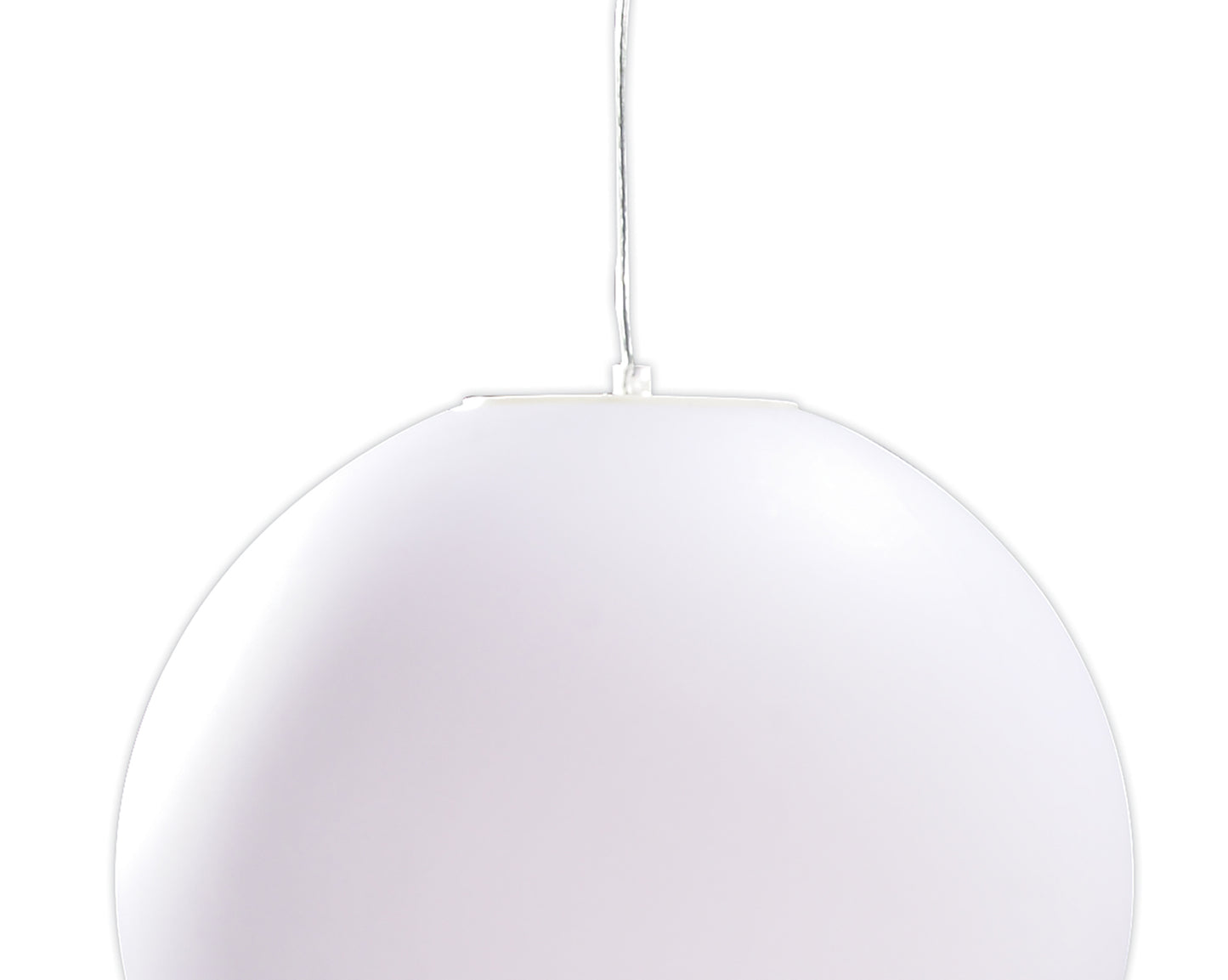 Huevo Ball Pendant 1 Light E27 Small Outdoor IP44, Opal White by Mantra