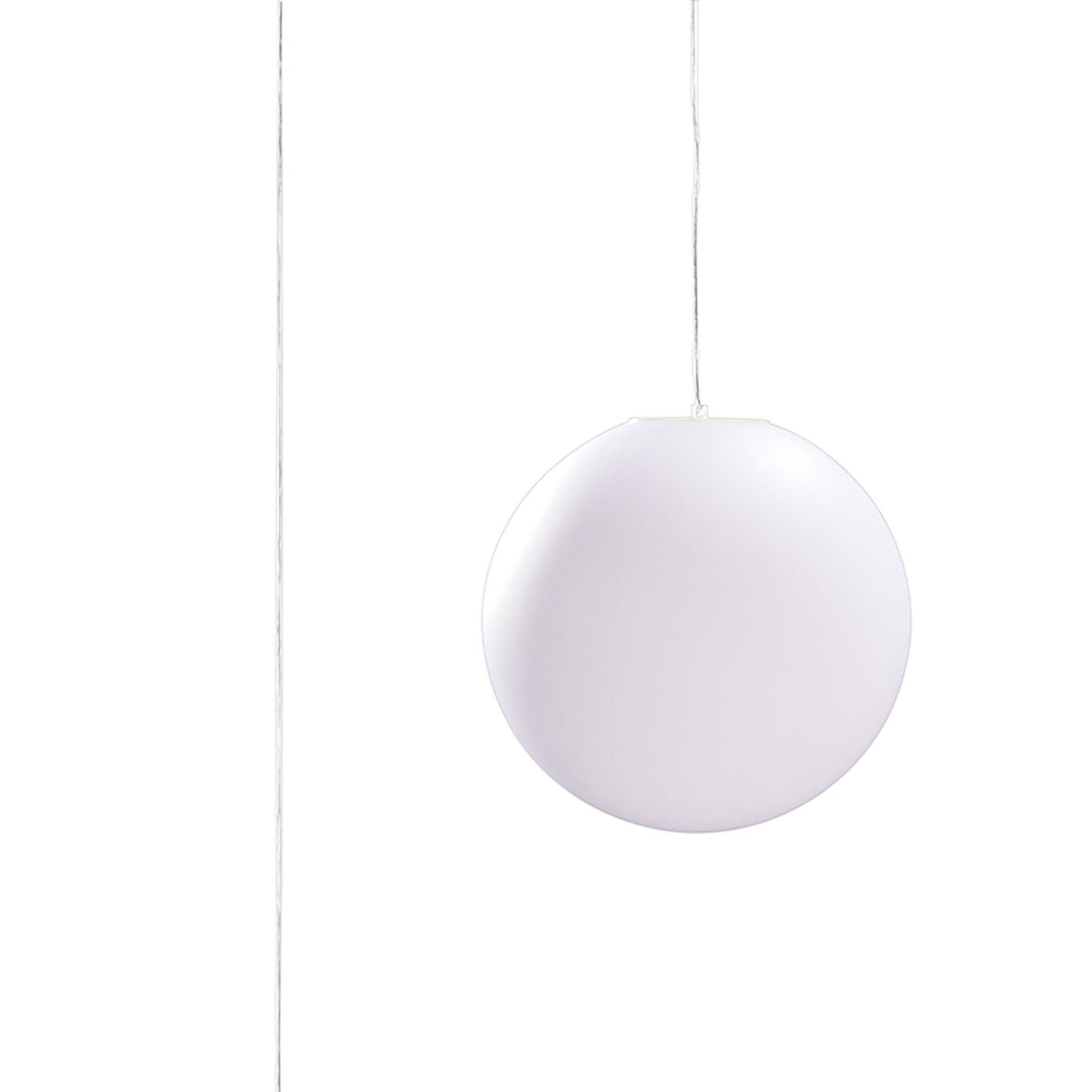 Huevo Ball Pendant 1 Light E27 Small Outdoor IP44, Opal White by Mantra