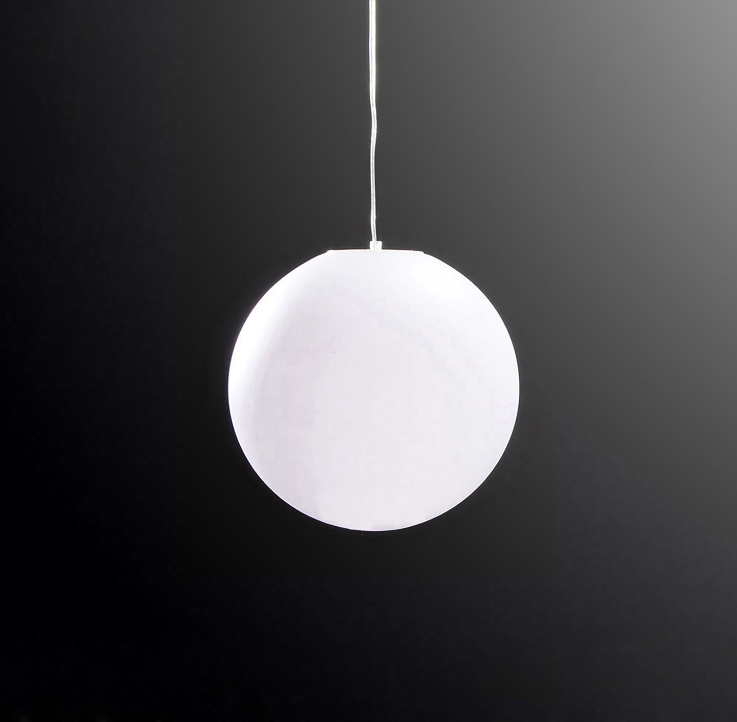 Huevo Ball Pendant 1 Light E27 Medium Outdoor IP44, Opal White by Mantra