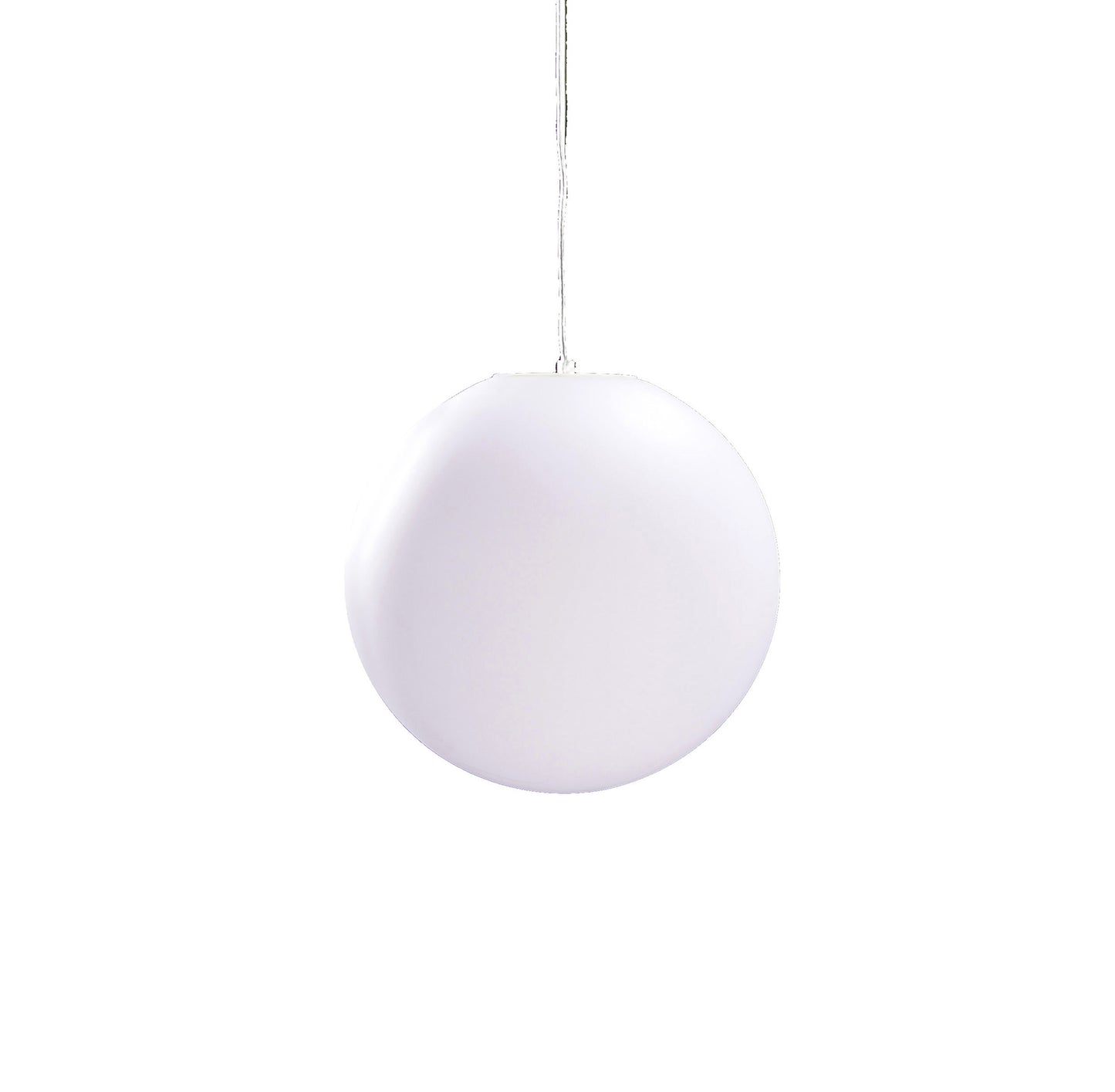 Huevo Ball Pendant 1 Light E27 Medium Outdoor IP44, Opal White by Mantra