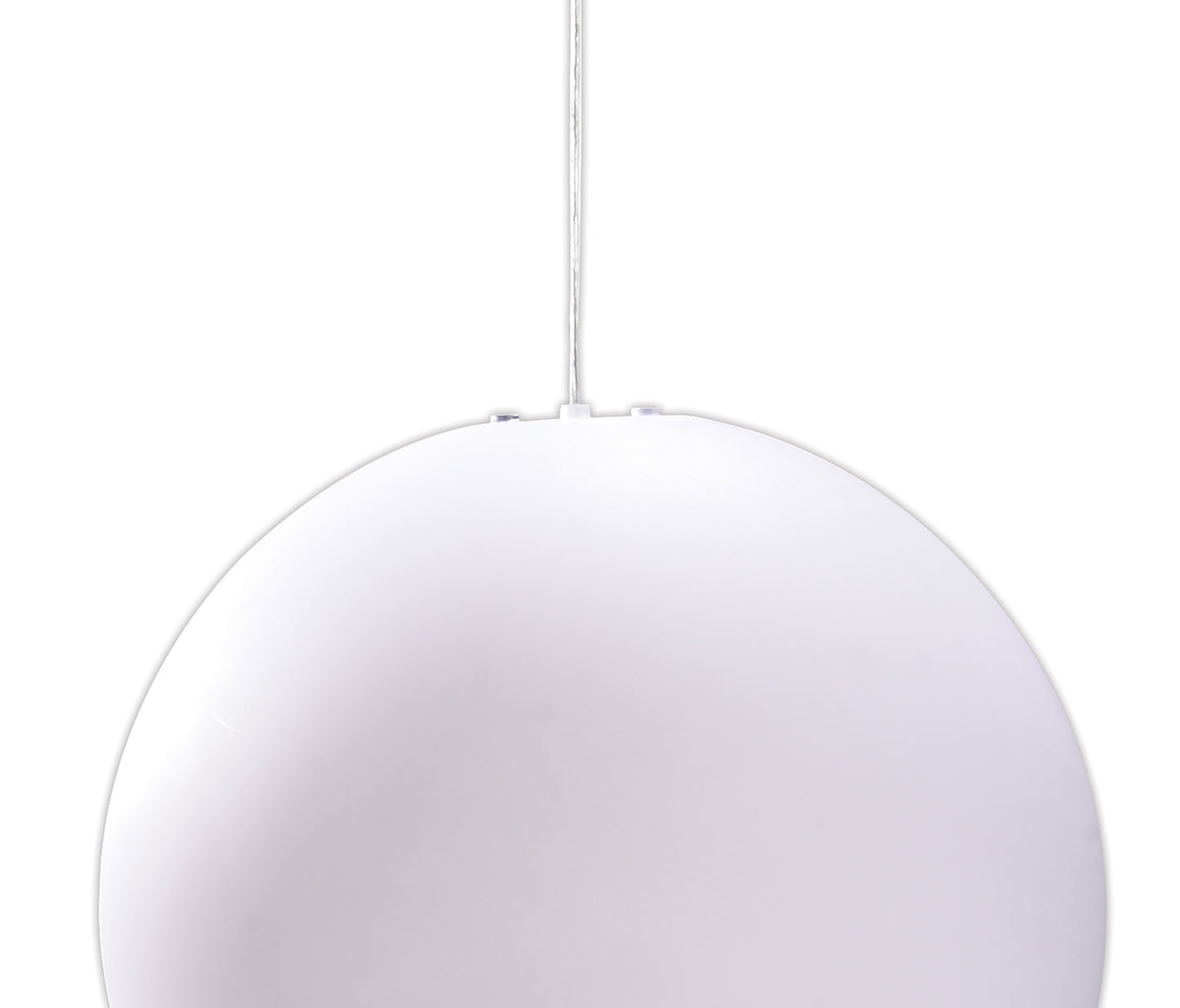 Huevo Ball Pendant 1 Light E27 Medium Outdoor IP44, Opal White by Mantra