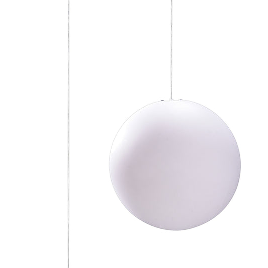 Huevo Ball Pendant 1 Light E27 Medium Outdoor IP44, Opal White by Mantra