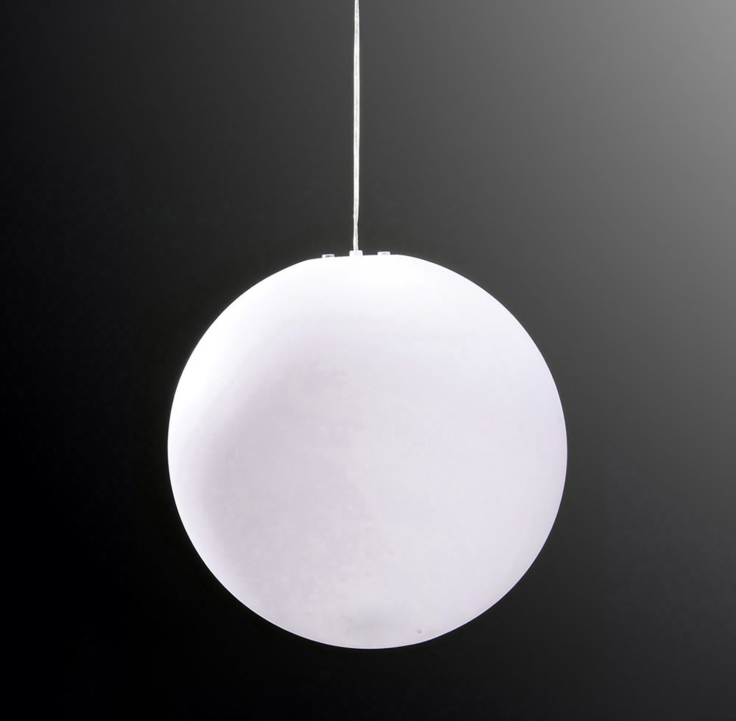 Huevo Ball Pendant 1 Light E27 Large Outdoor IP44, Opal White by Mantra