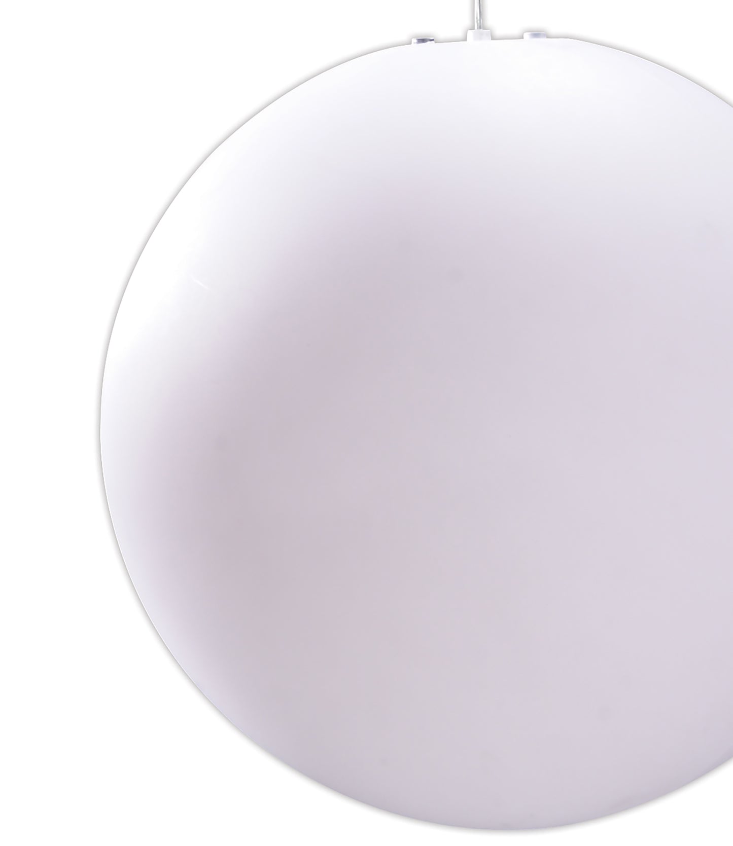 Huevo Ball Pendant 1 Light E27 Large Outdoor IP44, Opal White by Mantra