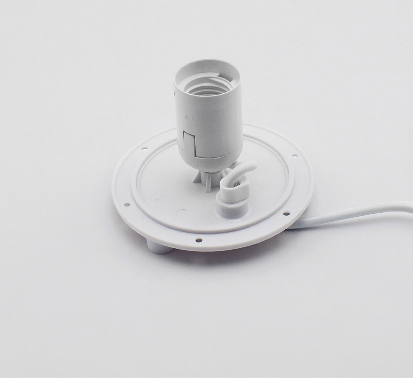 E27 Plate 1 Light CFL Indoor With Switch, White by Mantra
