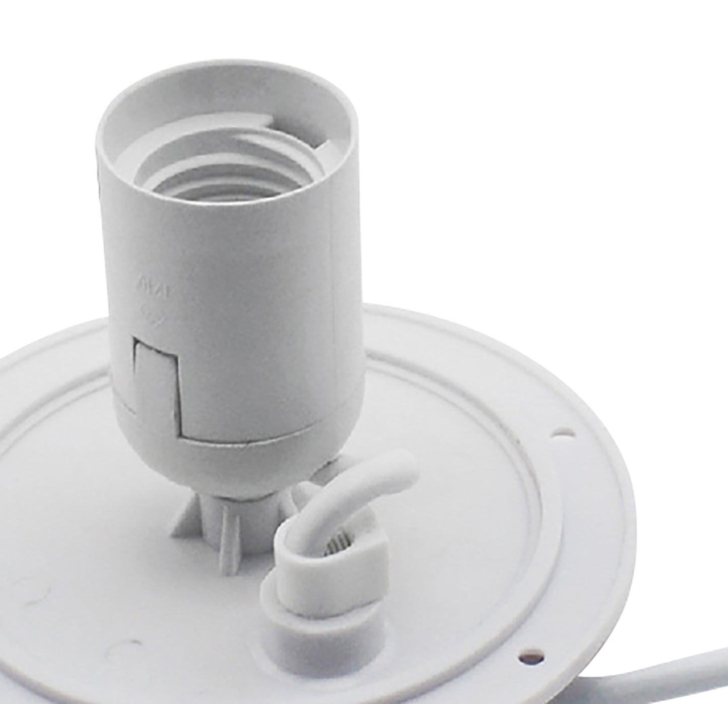 E27 Plate 1 Light CFL Indoor With Switch, White by Mantra
