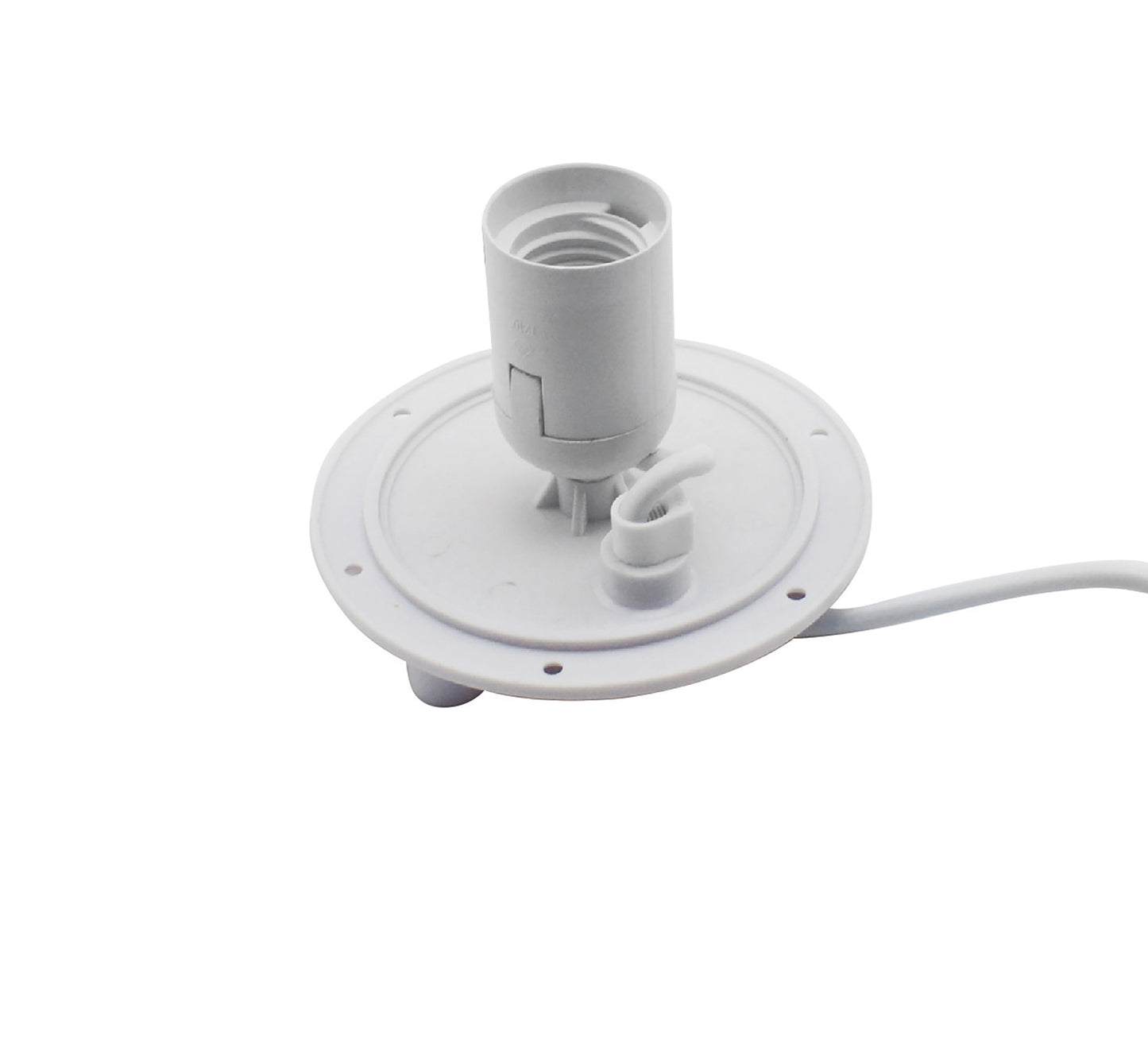 E27 Plate 1 Light CFL Indoor With Switch, White by Mantra