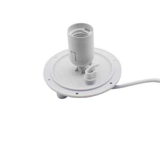 E27 Plate 1 Light CFL Indoor With Switch, White by Mantra