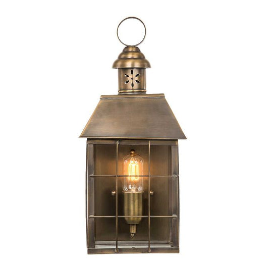 Hyde Park 1 Light Wall Lantern - Aged Brass