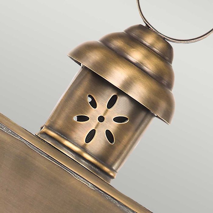 Hyde Park 1 Light Wall Lantern - Aged Brass