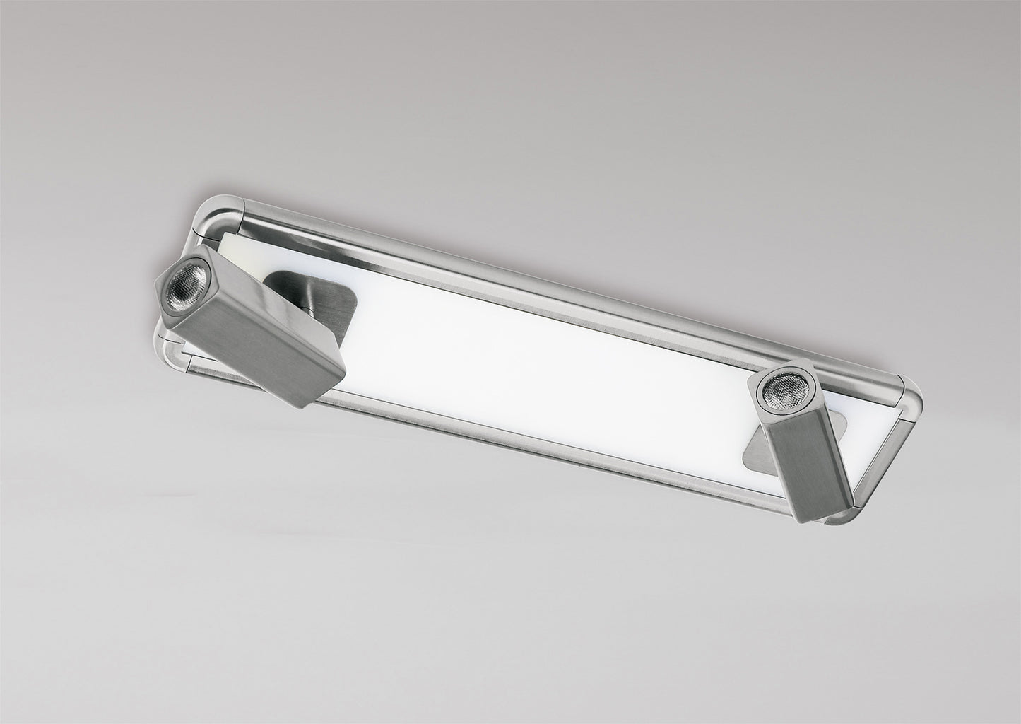 Ibiza Flush Ceiling, Wall 2 Head With Backlit Light 20W LED Satin Nickel 4000K, 1500lm, 3yrs Warranty by Mantra