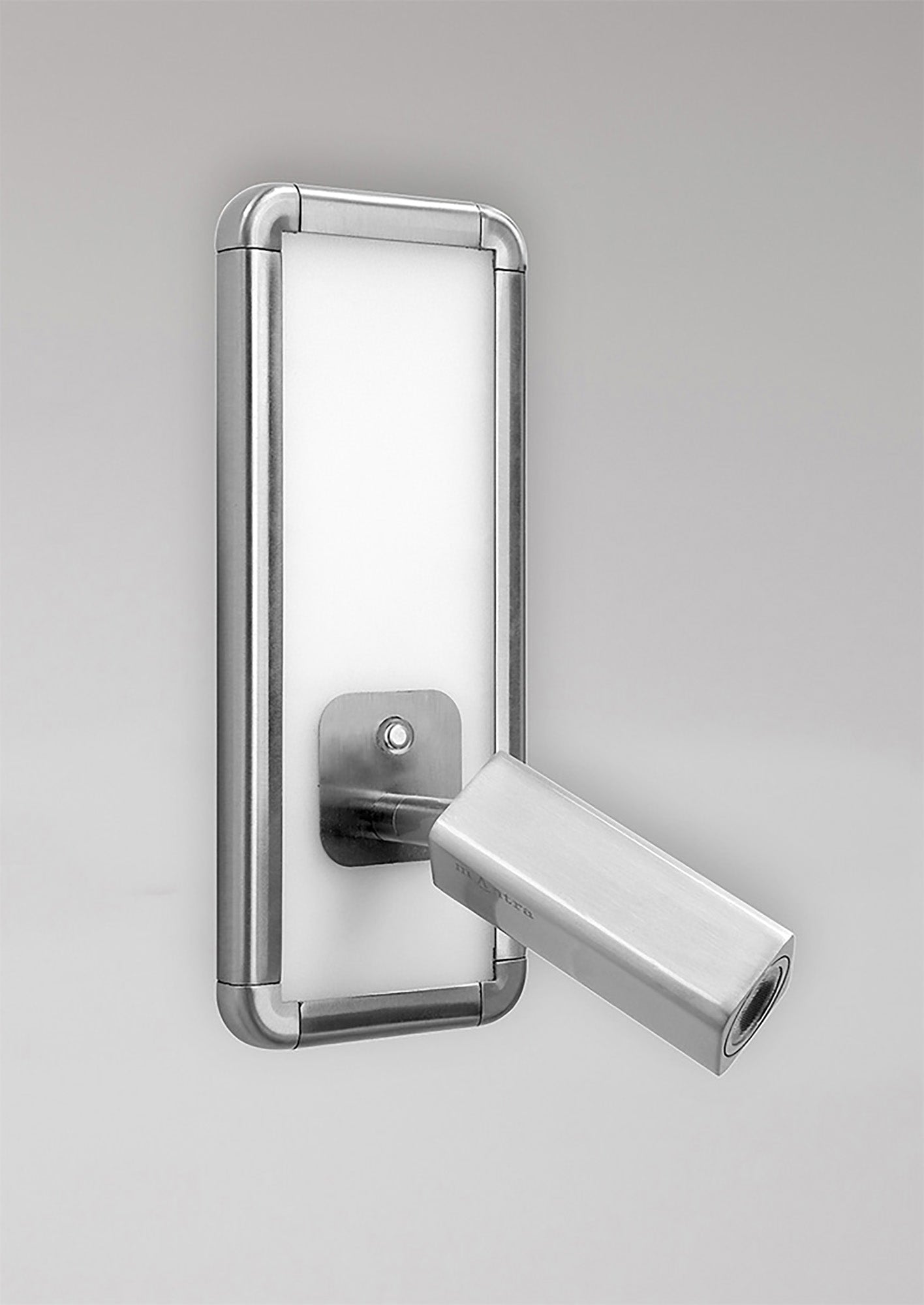 Ibiza Wall Lamp Single Head With Backlit Light 10W LED Satin Nickel 4000K, 700lm, 3yrs Warranty by Mantra