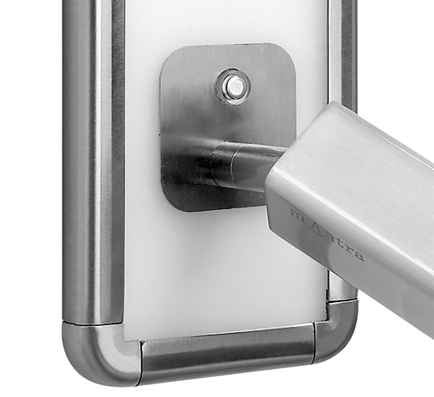 Ibiza Wall Lamp Single Head With Backlit Light 10W LED Satin Nickel 4000K, 700lm, 3yrs Warranty by Mantra
