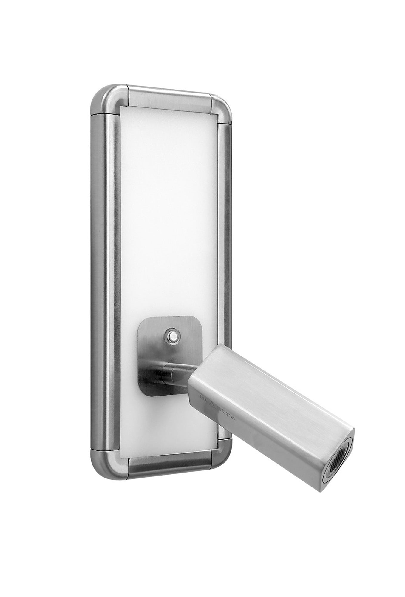 Ibiza Wall Lamp Single Head With Backlit Light 10W LED Satin Nickel 4000K, 700lm, 3yrs Warranty by Mantra