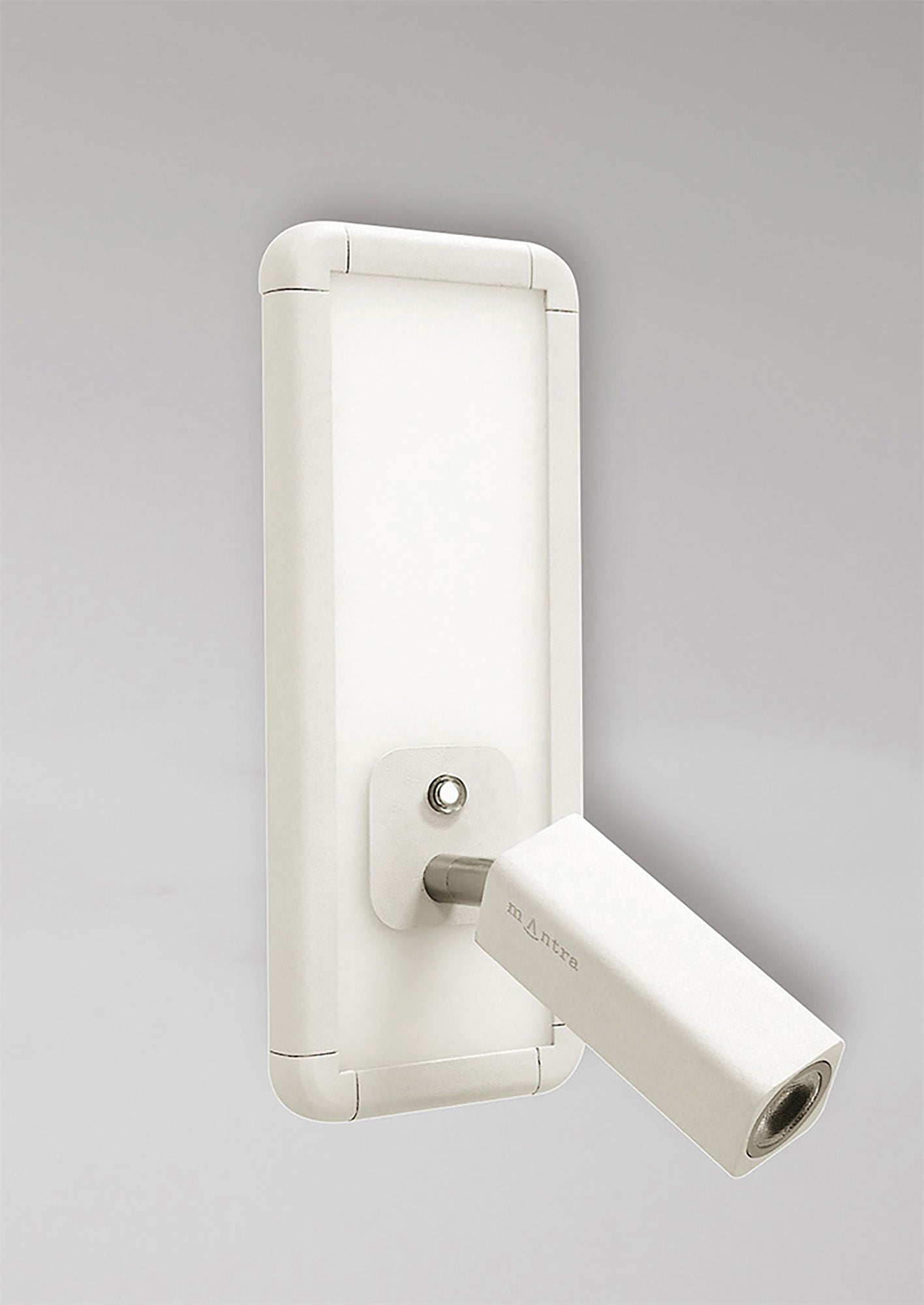 Ibiza Wall Lamp Single Head With Backlit Light 10W LED White 4000K, 700lm, 3yrs Warranty by Mantra