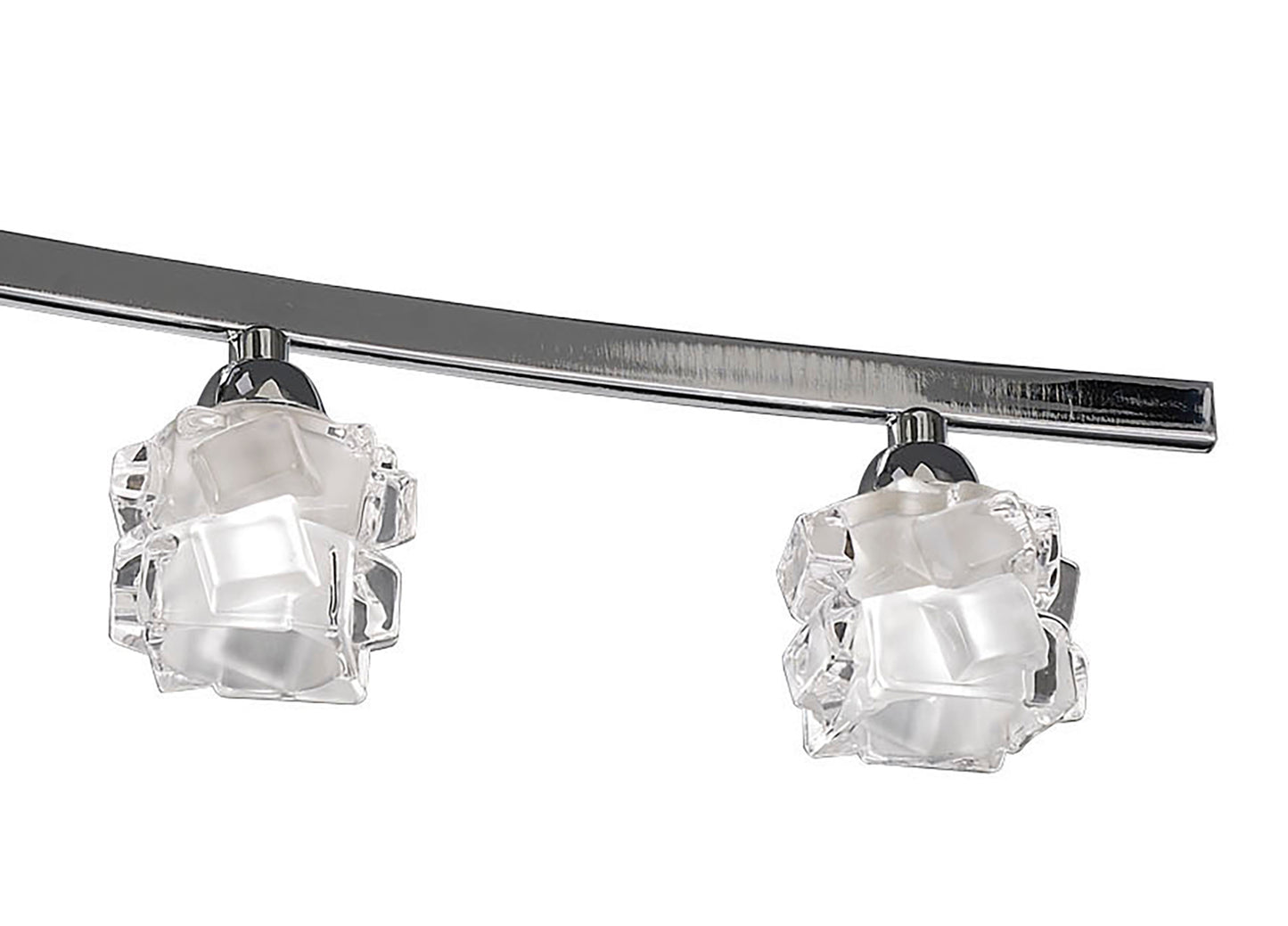 Ice Rectangular Telescopic 8 Light G9 ECO, Polished Chrome by Mantra