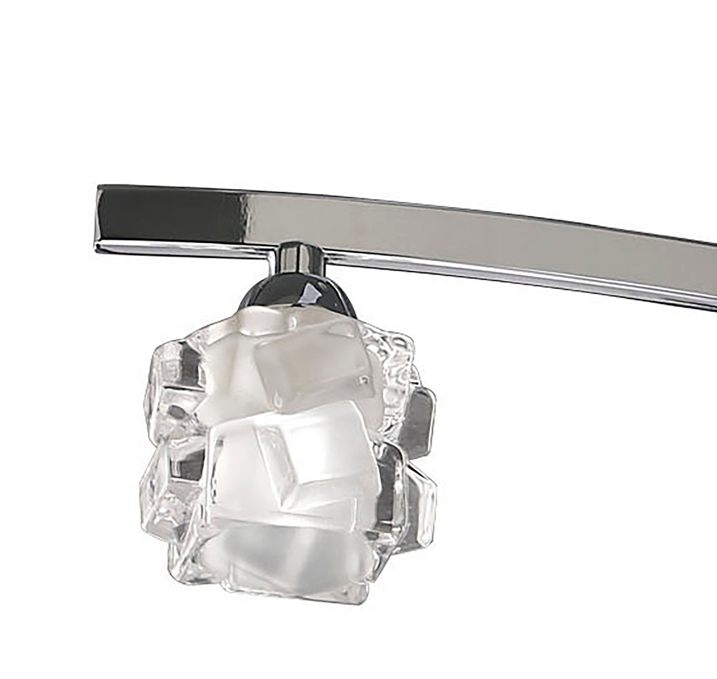 Ice Rectangular Telescopic Convertible To Semi Flush 6 Light G9 ECO, Polished Chrome by Mantra