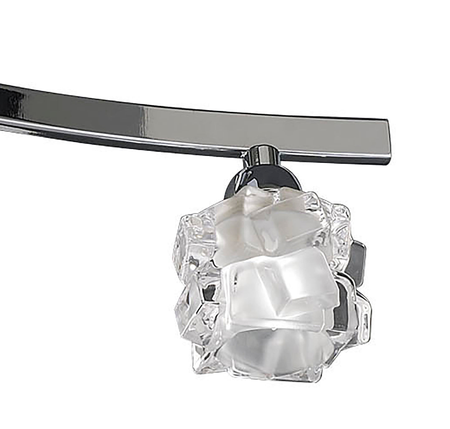 Ice Rectangular Telescopic Convertible To Semi Flush 6 Light G9 ECO, Polished Chrome by Mantra