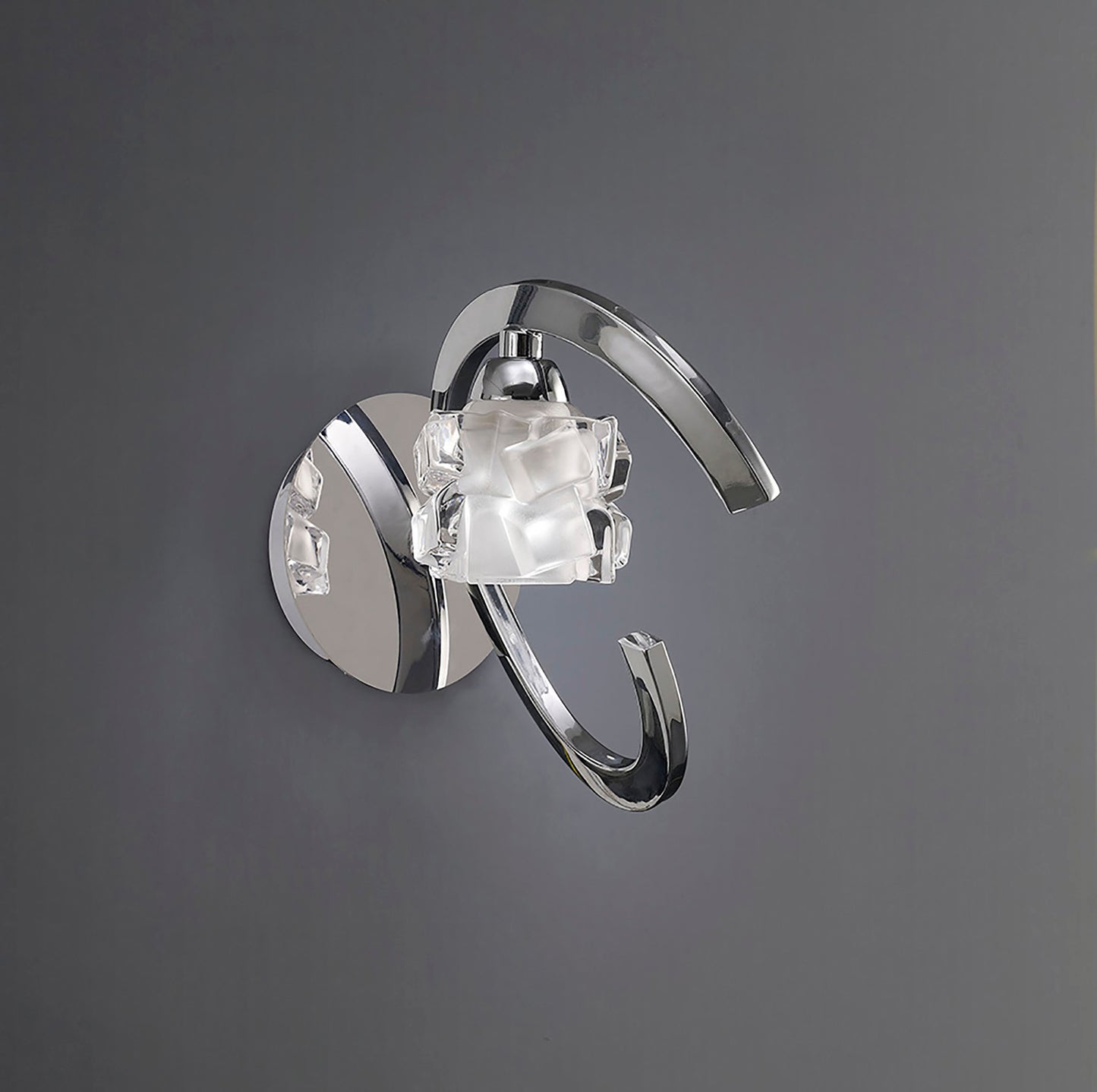 Ice Wall Lamp 1 Light G9 Polished Chrome by Mantra