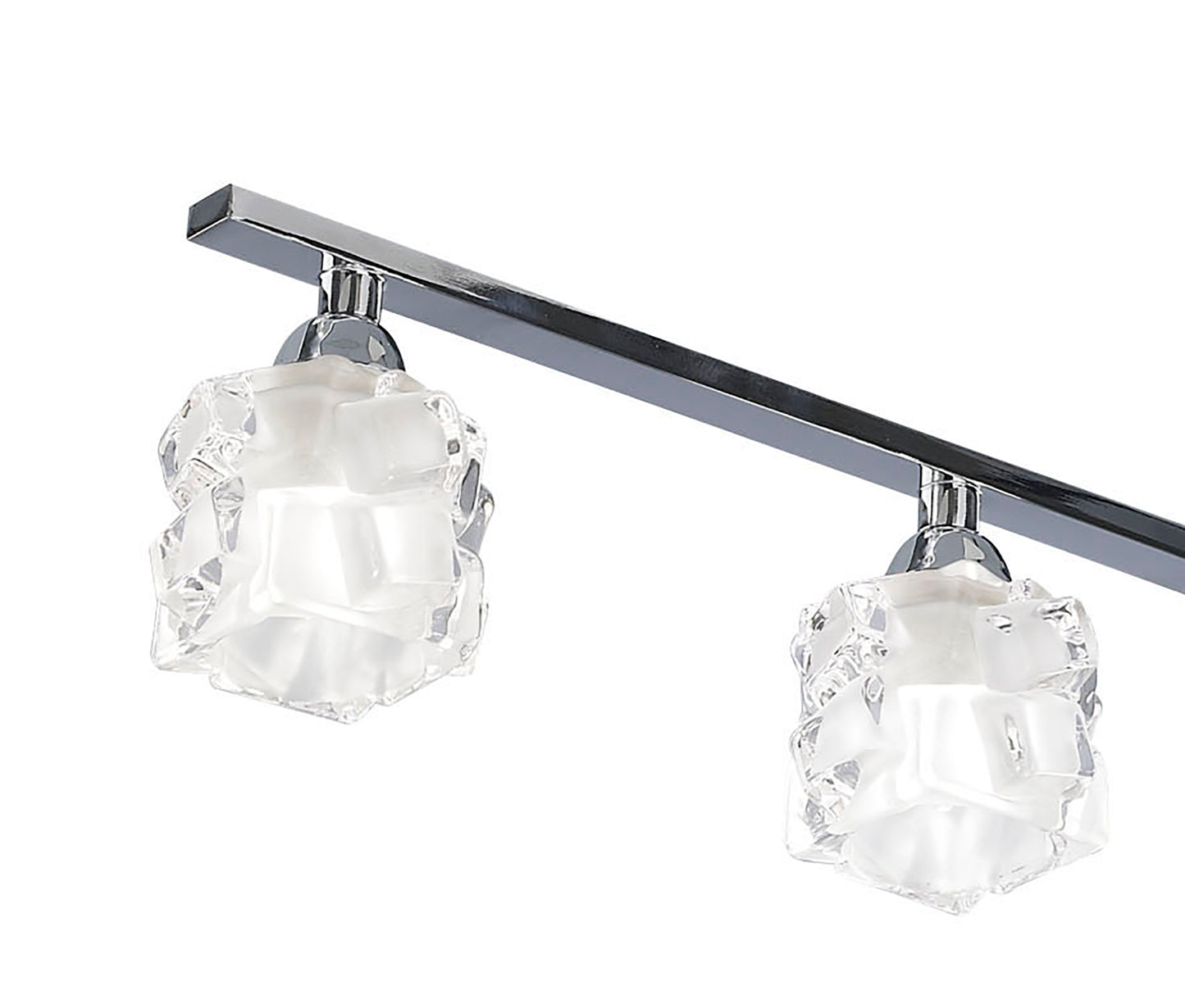 Ice Linear Pendant 4 Light G9 ECO Bar, Polished Chrome by Mantra