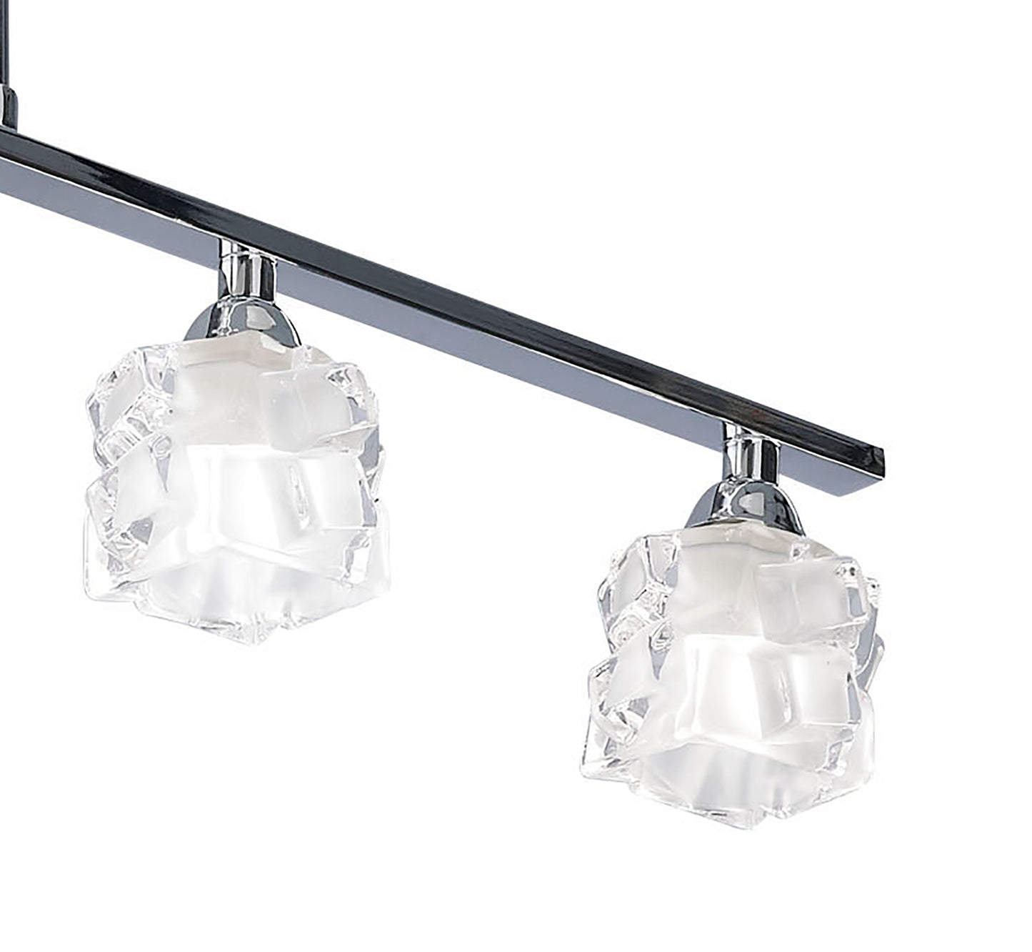 Ice Linear Pendant 4 Light G9 ECO Bar, Polished Chrome by Mantra