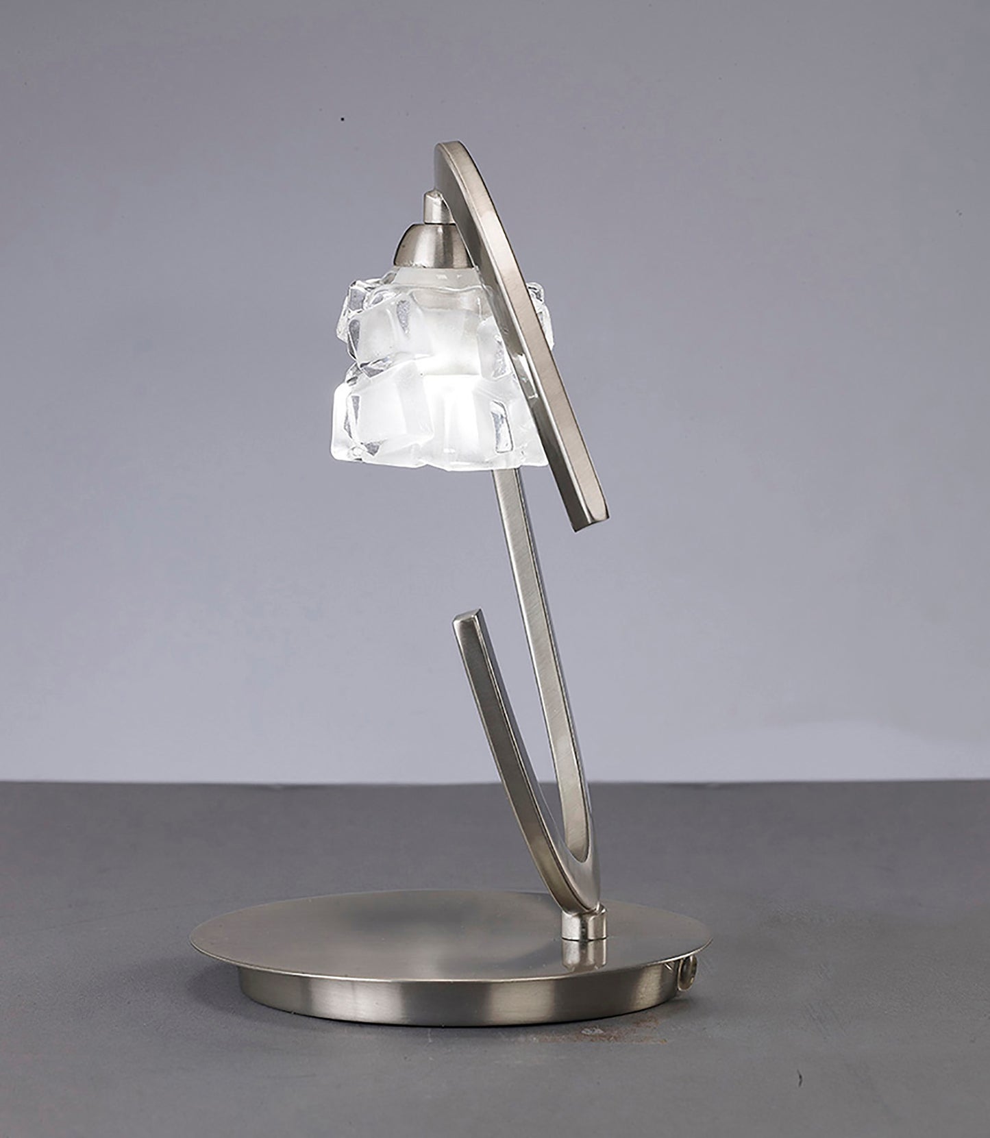 Ice Table Lamp 1 Light G9 ECO, Satin Nickel by Mantra