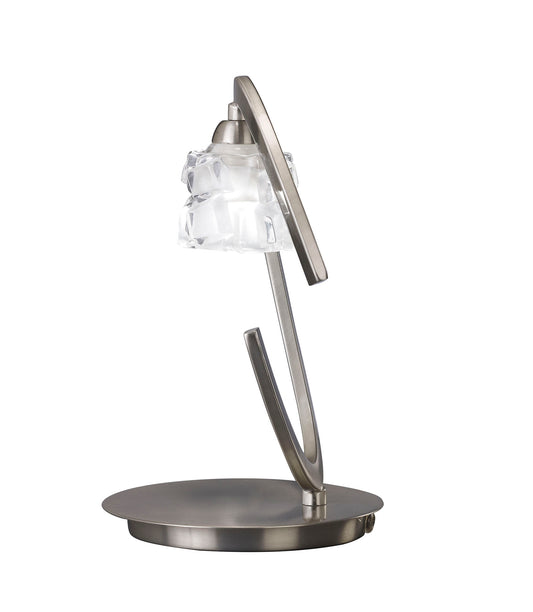 Ice Table Lamp 1 Light G9 ECO, Satin Nickel by Mantra