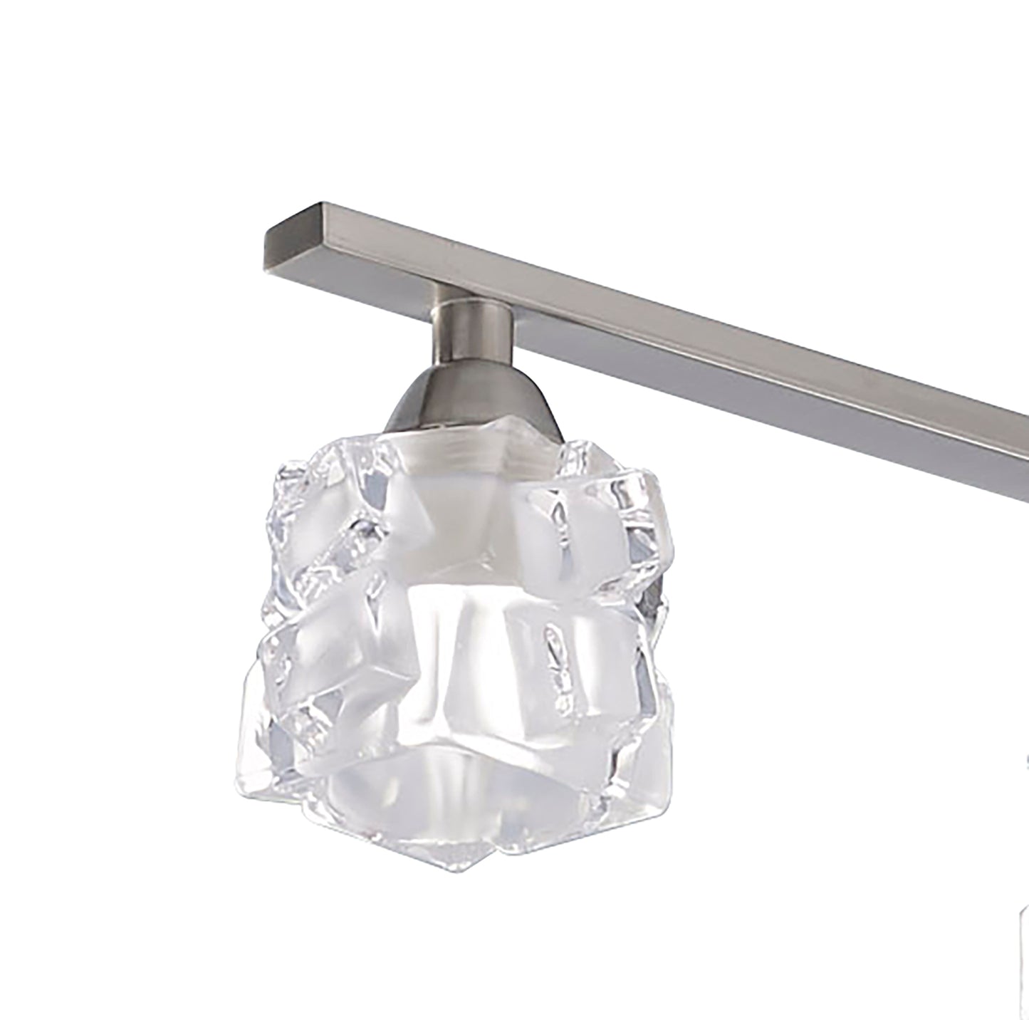 Ice Linear Pendant 4 Light G9 ECO Bar, Satin Nickel by Mantra