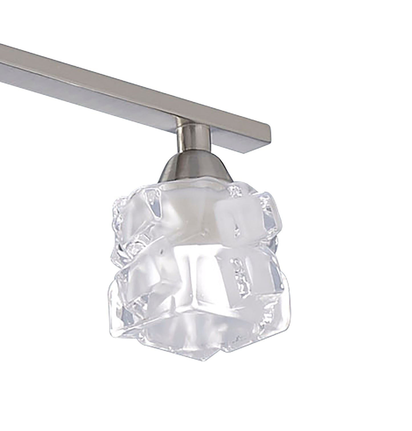 Ice Linear Pendant 4 Light G9 ECO Bar, Satin Nickel by Mantra