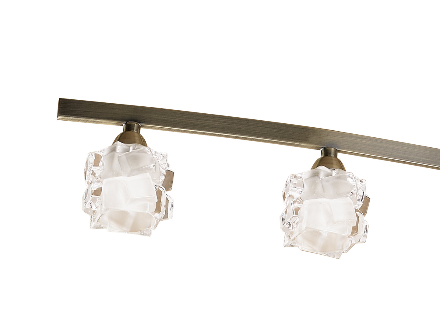 Ice Rectangular Telescopic 8 Light G9 ECO, Antique Brass by Mantra
