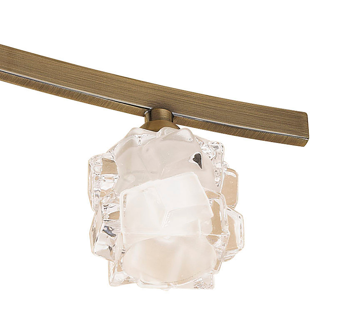 Ice Square Ceiling 4 Light G9 ECO, Antique Brass by Mantra