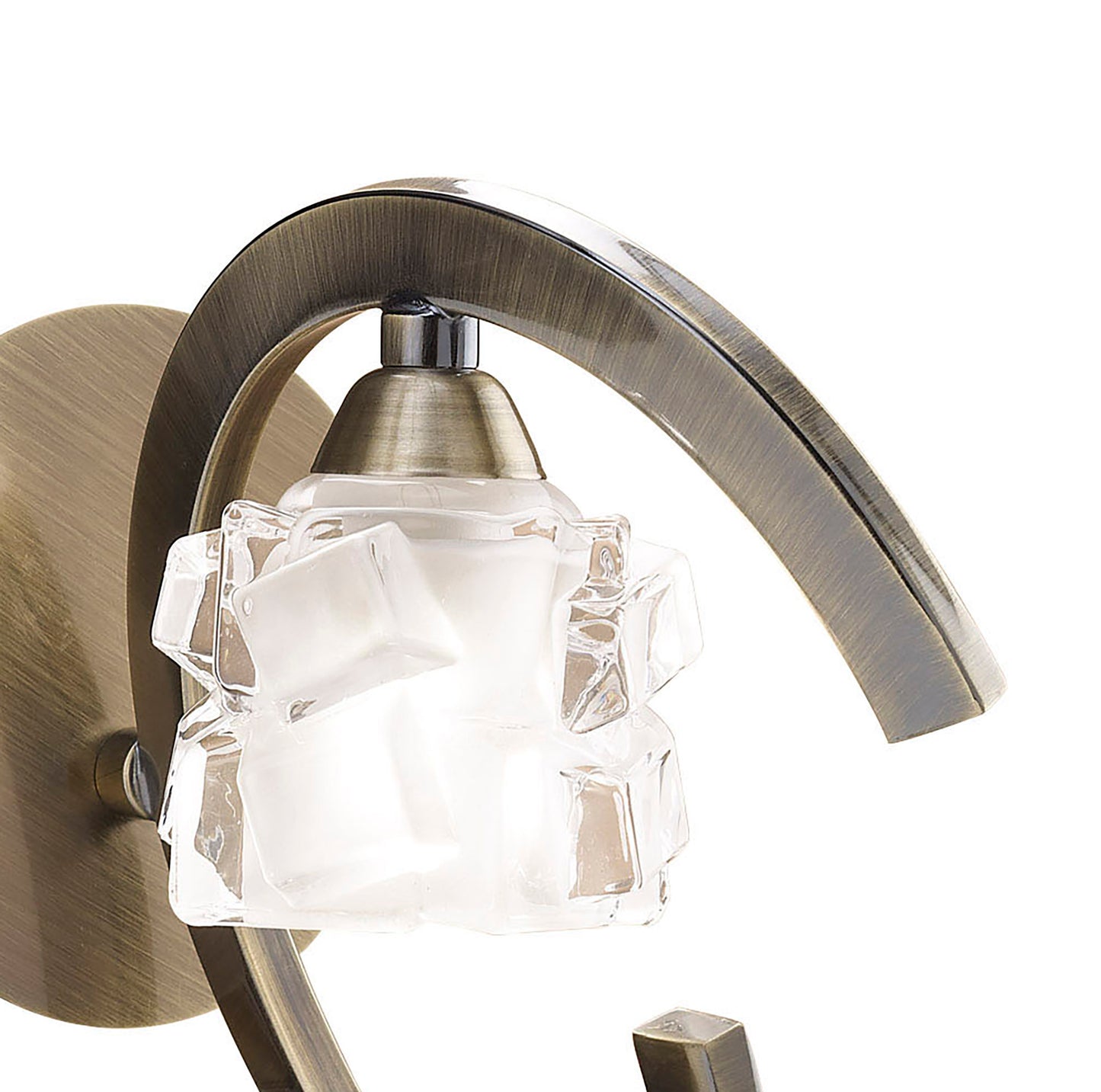 Ice Wall Lamp 1 Light G9 Antique Brass by Mantra