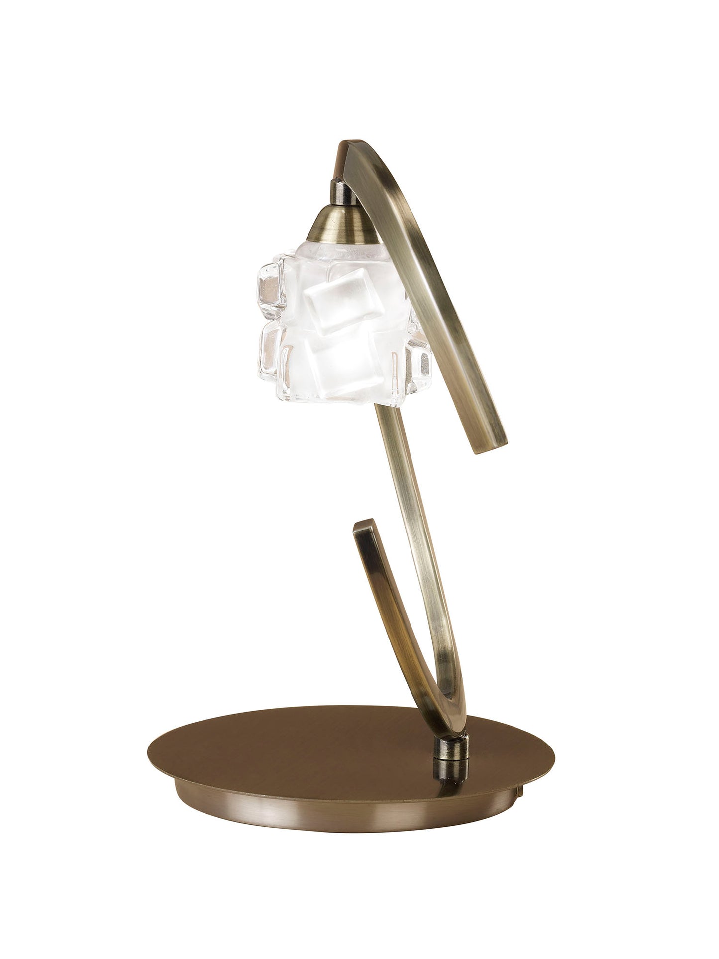 Ice Table Lamp 1 Light G9 ECO, Antique Brass by Mantra