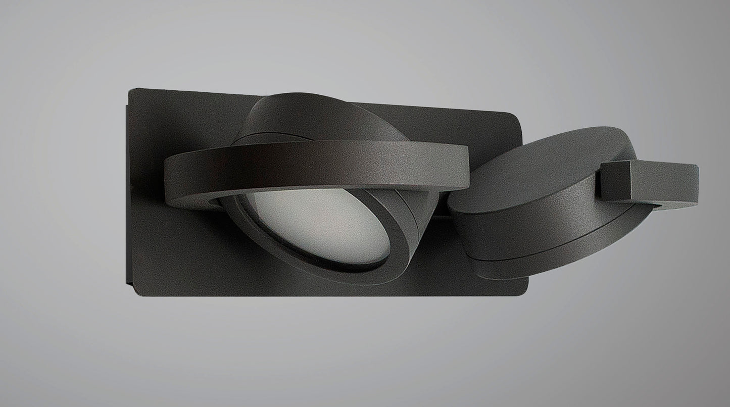 Iguazu Wall Lamp, Requires 2 x GX53 (Max 10W, Not Included), IP54, Anthracite, 2yrs Warranty by Mantra