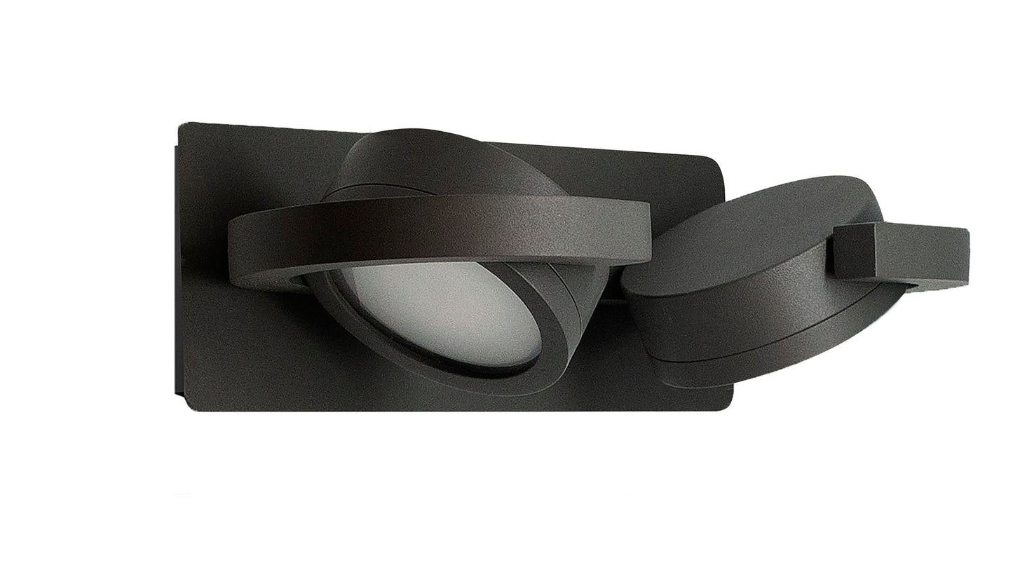 Iguazu Wall Lamp, Requires 2 x GX53 (Max 10W, Not Included), IP54, Anthracite, 2yrs Warranty by Mantra