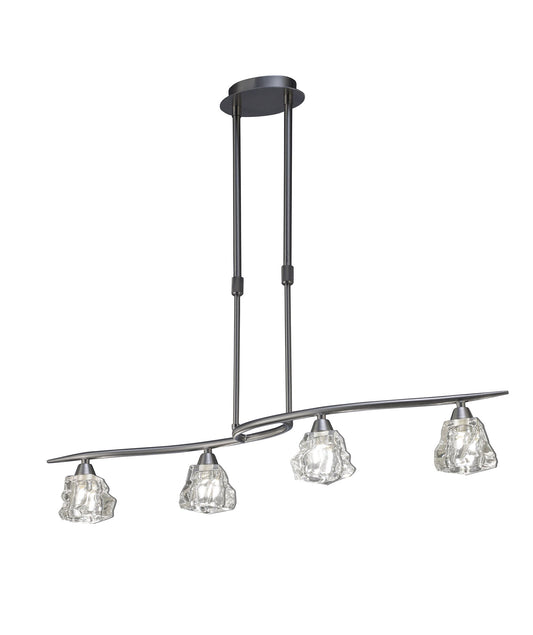 Iku Linear Telescopic 4 Light G9 Line, Satin Nickel by Mantra