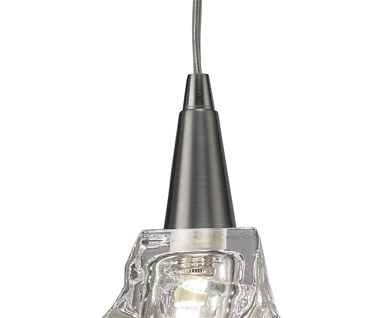 Iku Pendant 1 Light G9, Satin Nickel by Mantra