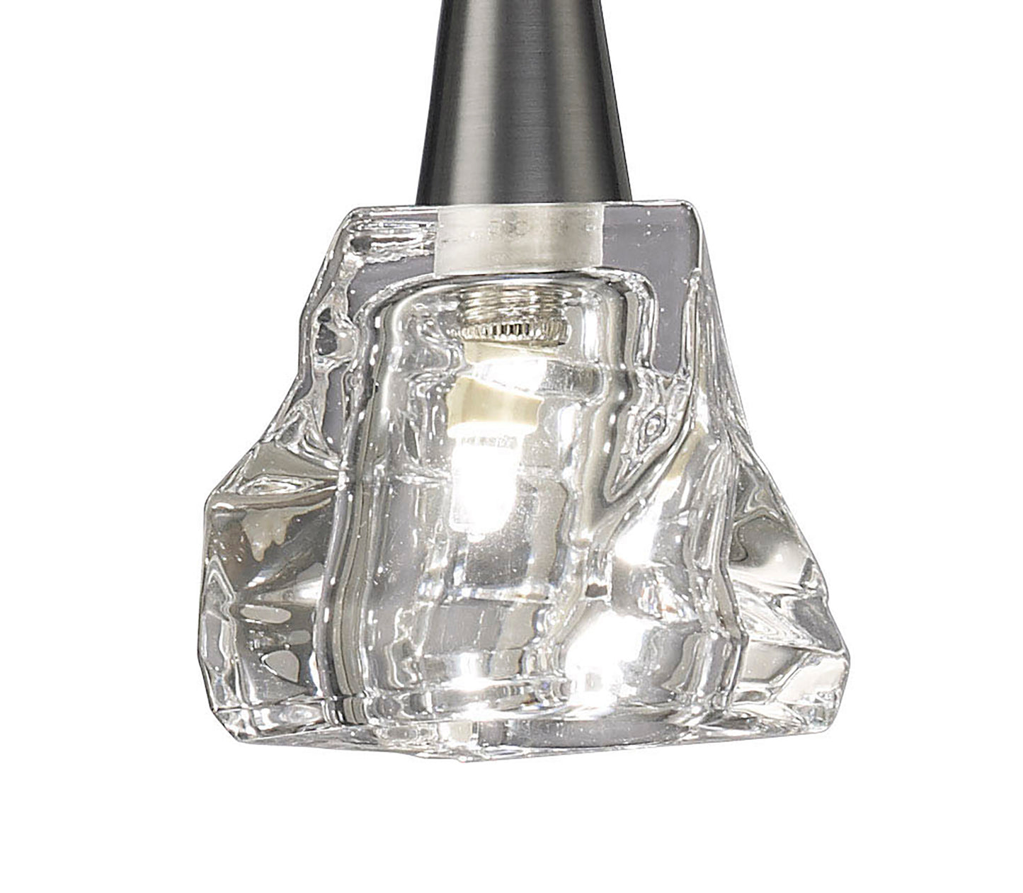 Iku Pendant 1 Light G9, Satin Nickel by Mantra