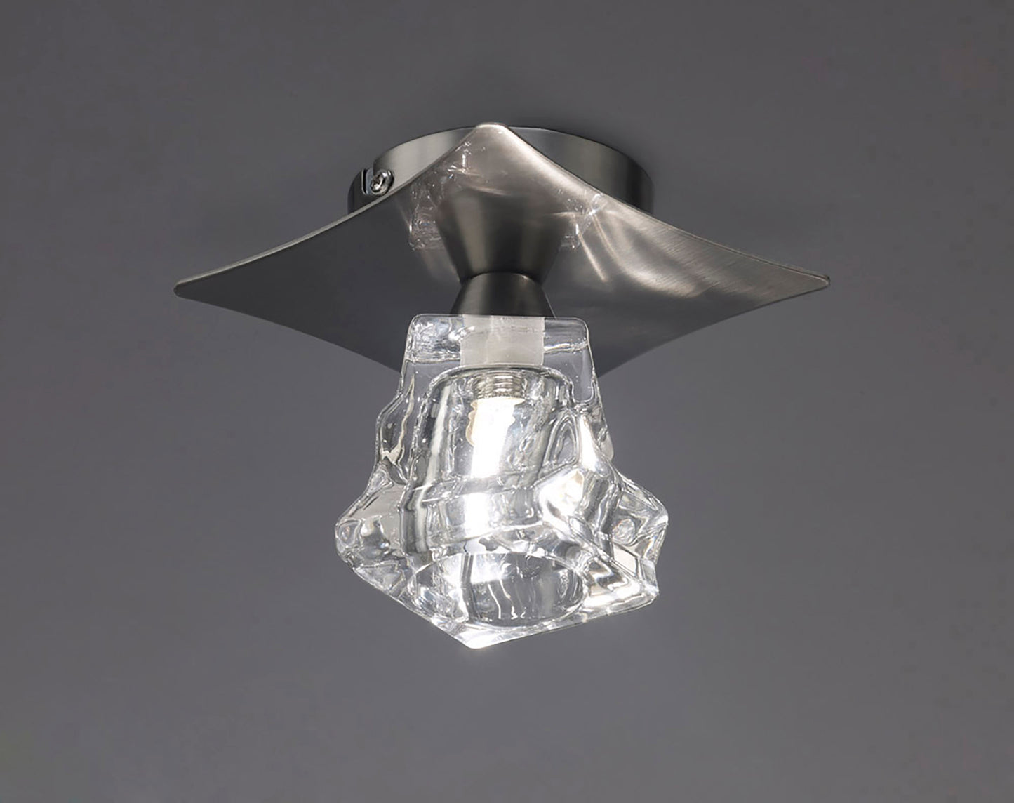 Iku Ceiling 1 Light G9, Satin Nickel by Mantra