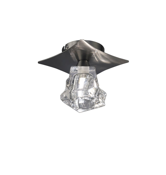 Iku Ceiling 1 Light G9, Satin Nickel by Mantra