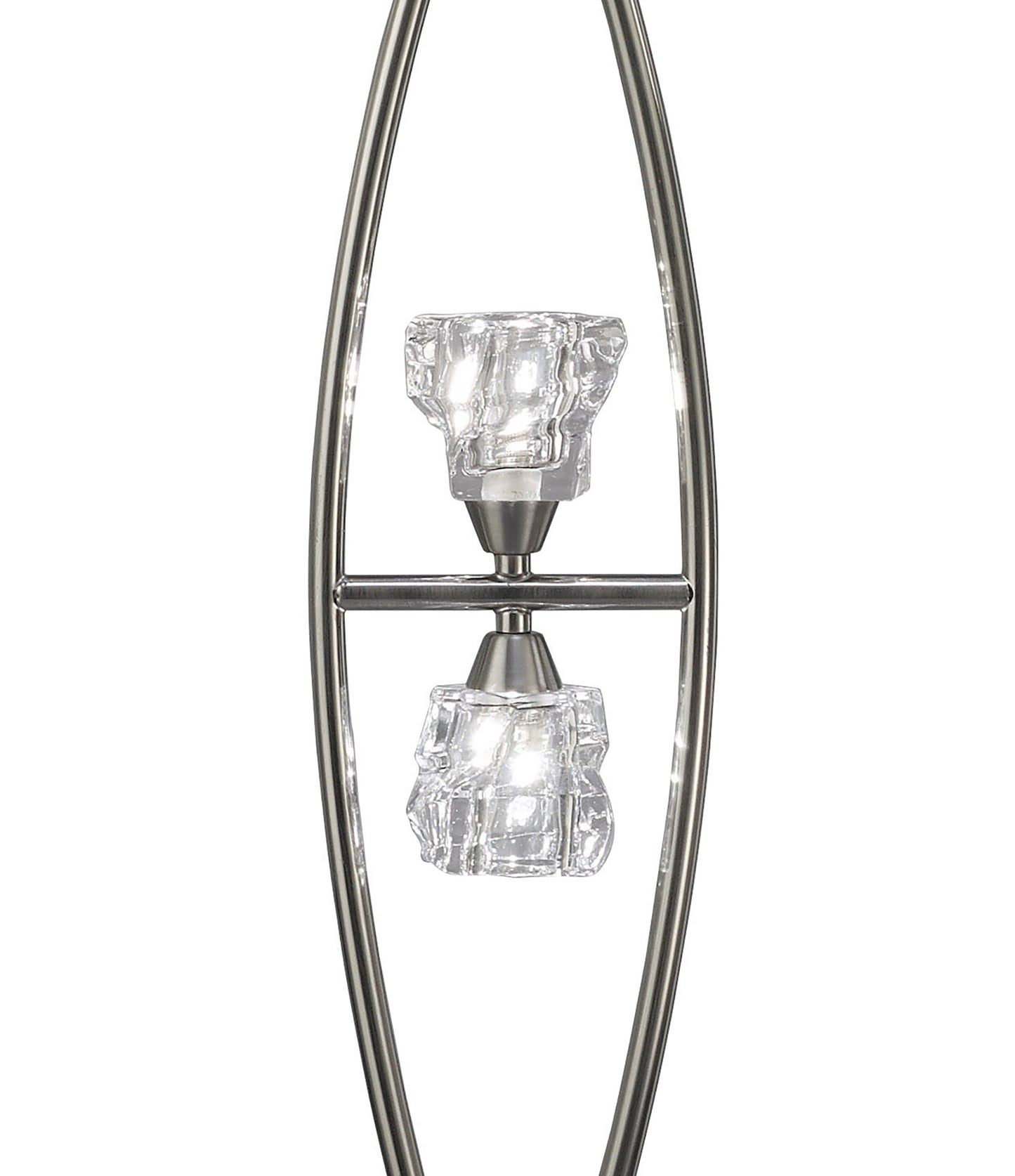 Iku Floor Lamp 4 Light G9, Satin Nickel, NOT LED/CFL Compatible by Mantra