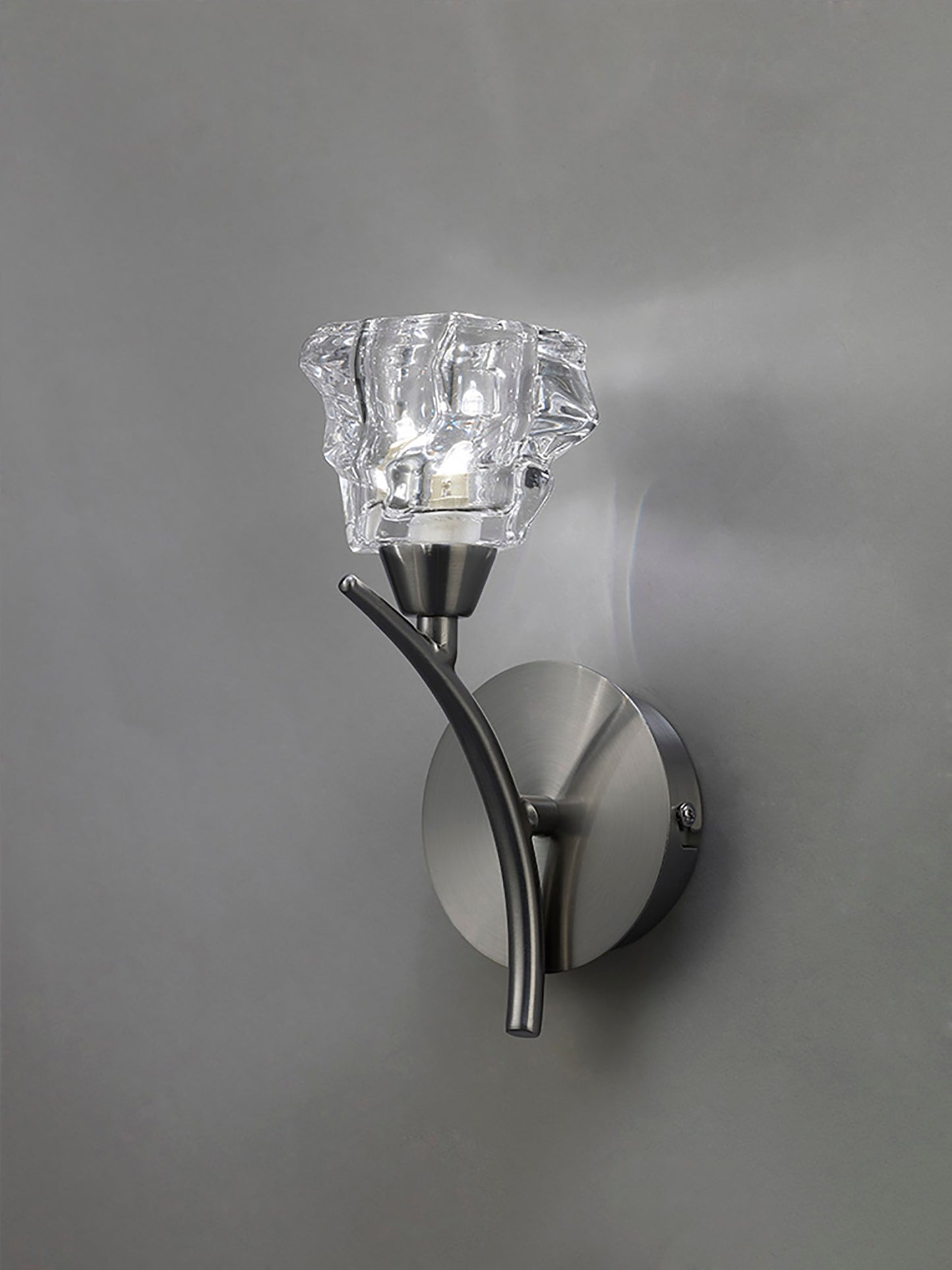 Iku Wall Lamp Switched 1 Light G9, Satin Nickel by Mantra