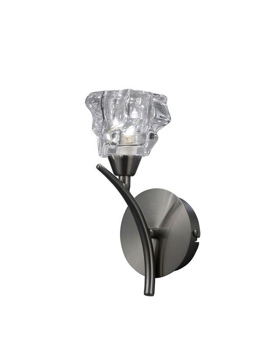 Iku Wall Lamp Switched 1 Light G9, Satin Nickel by Mantra