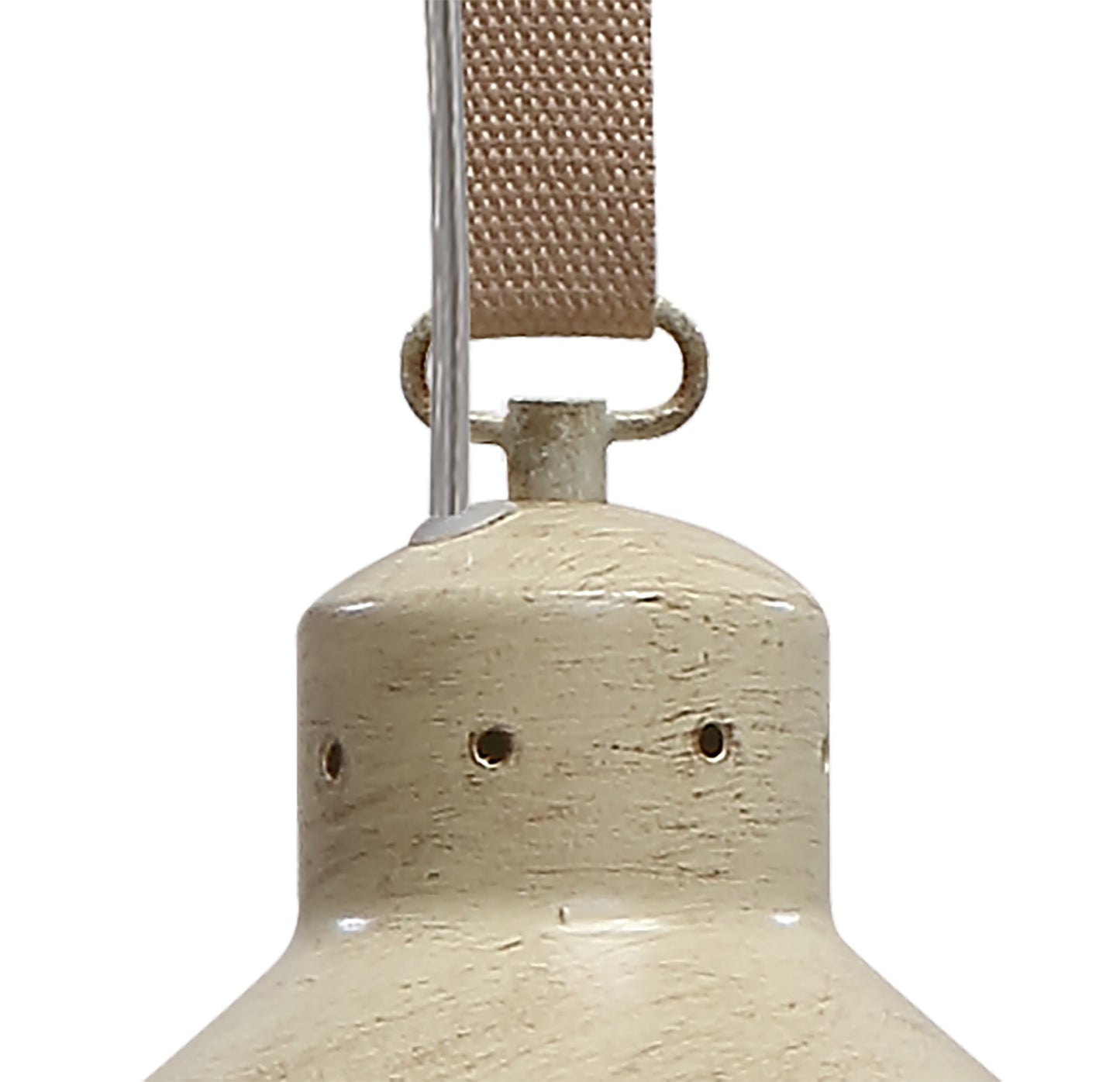 Industrial Ceiling 1 Light 40W E27 Medium, Sand Metal, Beige Belt by Mantra