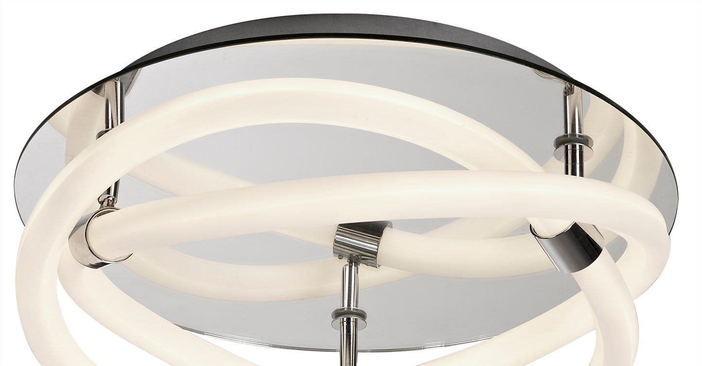 Infinity II Ceiling, 30W LED, 3000K, 2250lm, IP20, Chrome/White Acrylic/Clear Mirror, 3yrs Warranty by Mantra