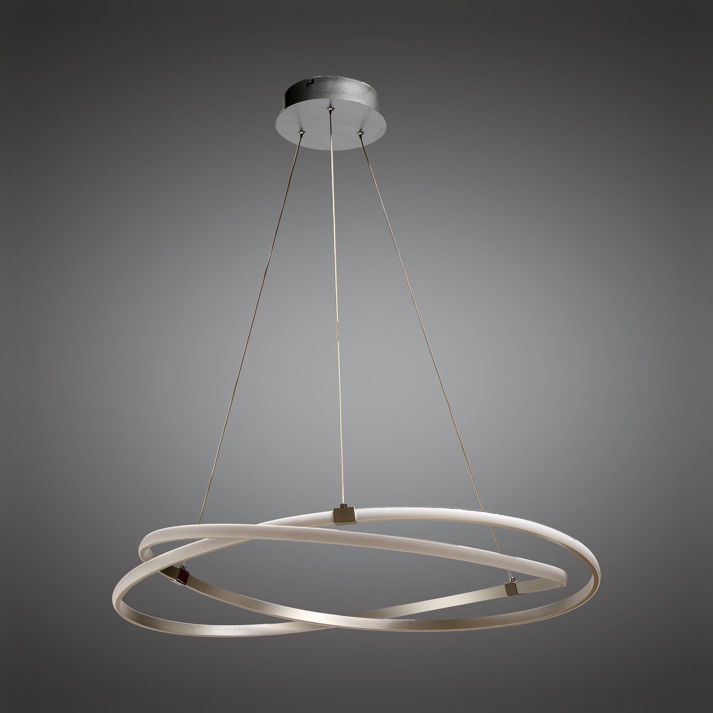 Infinity Pendant 42W LED 3000K, 3400lm, Silver/Polished Chrome/White Acrylic, 3yrs Warranty by Mantra