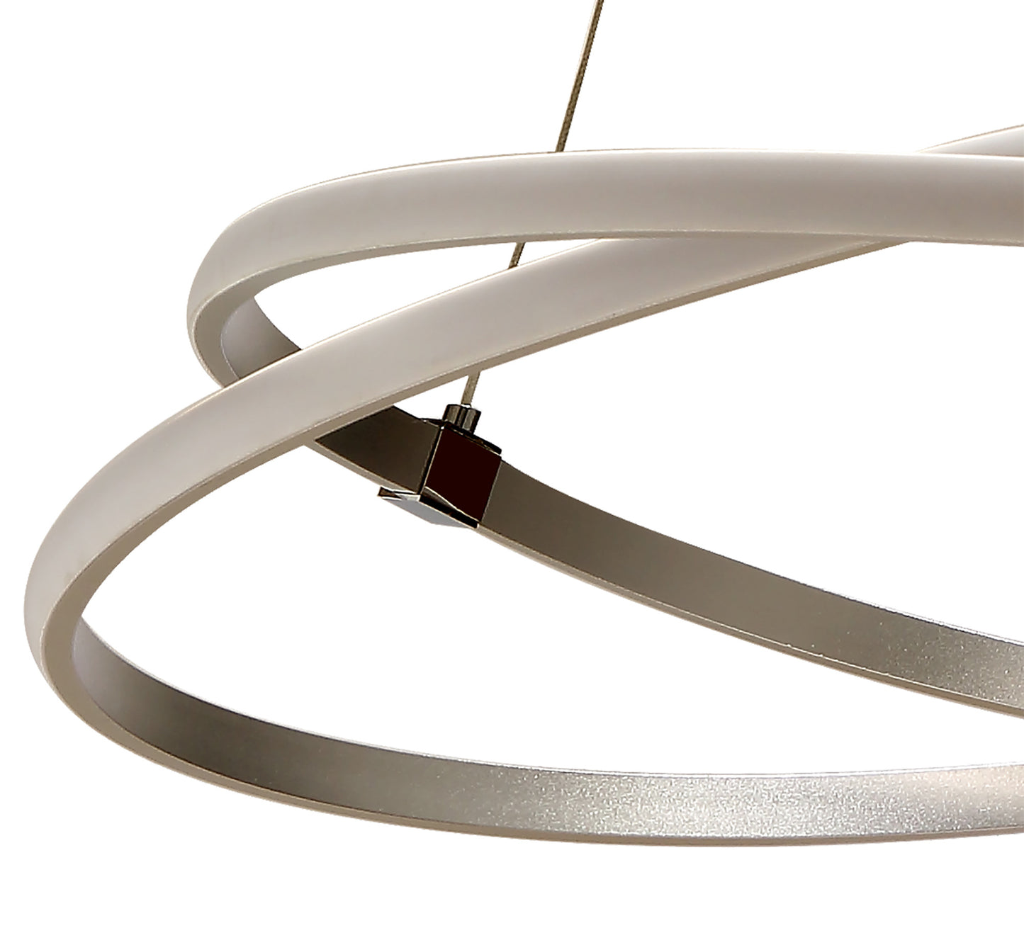 Infinity Pendant 42W LED 3000K, 3400lm, Silver/Polished Chrome/White Acrylic, 3yrs Warranty by Mantra