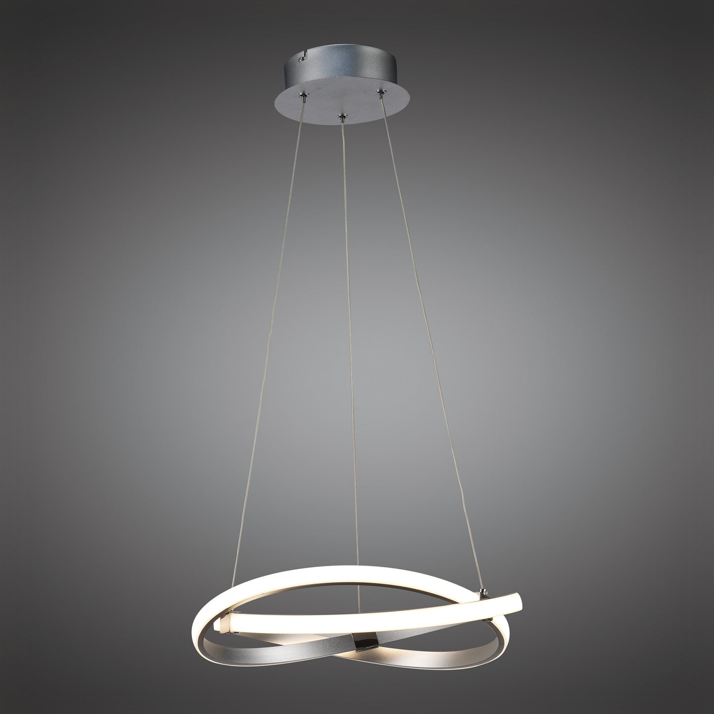 Infinity Pendant 30W LED 3000K, 2500lm, Silver/Polished Chrome/White Acrylic, 3yrs Warranty by Mantra